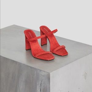 BCBGeneration Coral Red Strappy Sandals